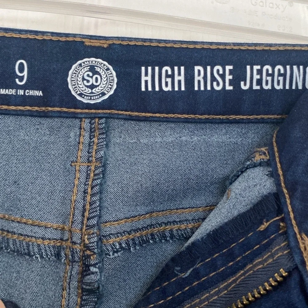 NWT! SO Ankle Jeggings/Skinny Jeans - Size 9 Juniors - Super Stretch High Rise - Picture 4 of 6